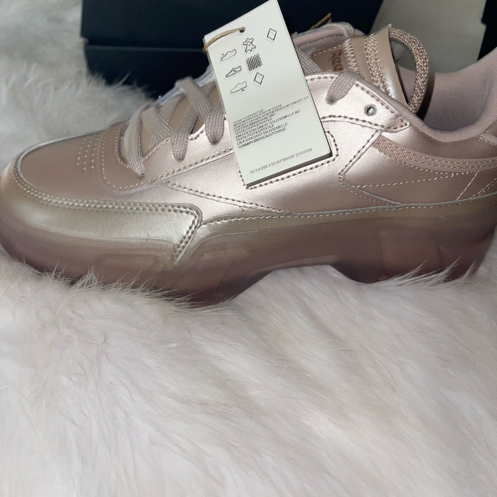 Cardi B  collection rose gold sneakers